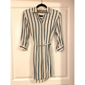 LOFT Striped Button down Dress size 0